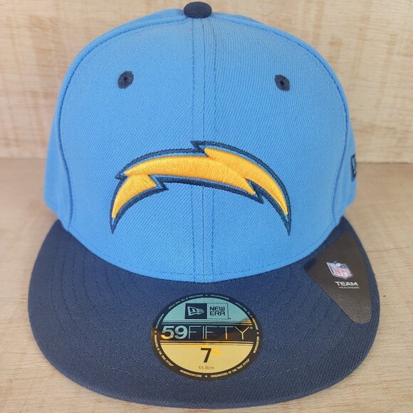 Los Angeles Chargers NFL New Era 59Fifty Fitted 7 Two Tone Blue Hat Cap - Picture 1 of 8
